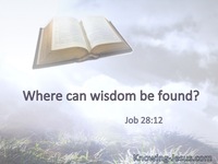 Job 28:12